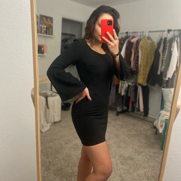 French Connection • Black Dress • Puff End Sleeves - Picture 2 of 9